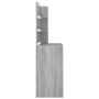 Sonoma grauer LED-Schminktisch 74,5 x 40 x 141 cm von vidaXL, Schlafzimmerkommoden - Ref: Foro24-820482, Preis: 89,79 €, Raba...