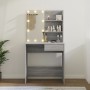 Sonoma grauer LED-Schminktisch 74,5 x 40 x 141 cm von vidaXL, Schlafzimmerkommoden - Ref: Foro24-820482, Preis: 89,79 €, Raba...