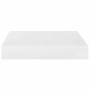 Estante flotante de pared 4 uds MDF blanco brillo 23x23,5x3,8cm