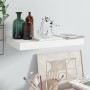 Estante flotante de pared blanco brillante MDF 40x23x3,8 cm