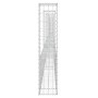 Cesta de gaviones forma de U 6 postes de hierro 620x20x100 cm