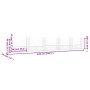 Cesta de gaviones forma de U 6 postes de hierro 620x20x100 cm