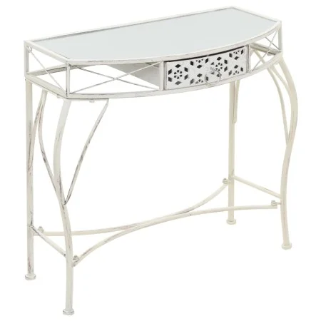 Mesa auxiliar estilo francés metal 82x39x76 cm blanca de vidaXL, Mesas auxiliares - Ref: Foro24-245935, Precio: 93,93 €, Desc...