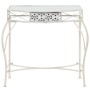 Mesa auxiliar estilo francés metal 82x39x76 cm blanca de vidaXL, Mesas auxiliares - Ref: Foro24-245935, Precio: 95,48 €, Desc...