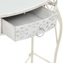 French style metal side table 82x39x76 cm white by vidaXL, Side tables - Ref: Foro24-245935, Price: 95,48 €, Discount: %