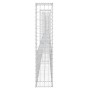 Cesta de gaviones forma de U 2 postes de hierro 740x20x100 cm