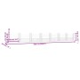 Cesta de gaviones forma de U 8 postes de hierro 860x20x100 cm
