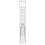 Cesta de gaviones forma de U 3 postes de hierro 260x20x150 cm
