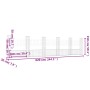 Cesta de gaviones forma de U 6 postes de hierro 620x20x150 cm