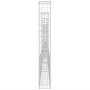 Cesta de gaviones forma de U 7 postes de hierro 740x20x150 cm
