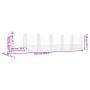 Cesta de gaviones forma de U 7 postes de hierro 740x20x150 cm