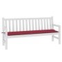 Gartenbankkissen aus rotem Oxford-Stoff, 180 x 50 x 3 cm von vidaXL, Kissen für Stühle und Sofas - Ref: Foro24-314092, Preis:...