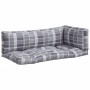 Cushions for pallets 3 units gray checkered fabric by vidaXL, Cushions for chairs and sofas - Ref: Foro24-314671, Price: 61,8...