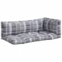 Cushions for pallets 3 units gray checkered fabric by vidaXL, Cushions for chairs and sofas - Ref: Foro24-314671, Price: 61,0...