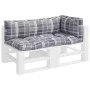 Cushions for pallets 3 units gray checkered fabric by vidaXL, Cushions for chairs and sofas - Ref: Foro24-314671, Price: 61,0...