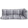Cushions for pallets 3 units gray checkered fabric by vidaXL, Cushions for chairs and sofas - Ref: Foro24-314671, Price: 61,0...