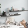 Estante flotante de pared 2 uds MDF gris brillo 80x23,5x3,8 cm