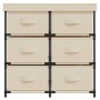 Storage cabinet with 6 cream steel drawers 55x29x55 cm by vidaXL, Lockers and storage cabinets - Ref: Foro24-337258, Price: 3...