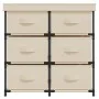 Storage cabinet with 6 cream steel drawers 55x29x55 cm by vidaXL, Lockers and storage cabinets - Ref: Foro24-337258, Price: 3...