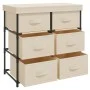 Storage cabinet with 6 cream steel drawers 55x29x55 cm by vidaXL, Lockers and storage cabinets - Ref: Foro24-337258, Price: 3...