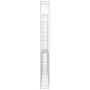 Cesta de gaviones forma de U 3 postes de hierro 260x20x200 cm