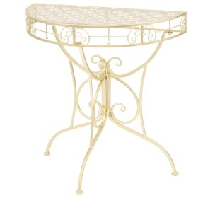 Vintage halbrunder Metall-Beistelltisch 72x36x74 cm gold von vidaXL, Seitentische - Ref: Foro24-245930, Preis: 81,40 €, Rabat...