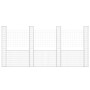 Cesta de gaviones forma de U 4 postes de hierro 380x20x200 cm
