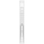 Cesta de gaviones forma de U 4 postes de hierro 380x20x200 cm