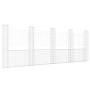 Cesta de gaviones forma de U 5 postes de hierro 500x20x200 cm
