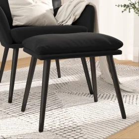 Fußhocker aus schwarzem Samt, 45 x 29,5 x 35 cm von vidaXL, Osmanen - Ref: Foro24-341510, Preis: 33,20 €, Rabatt: %