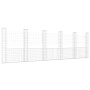 Cesta de gaviones forma de U 6 postes de hierro 620x20x200 cm
