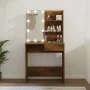 Tocador con LED color roble ahumado 74,5x40x141 cm de vidaXL, Tocadores para dormitorios - Ref: Foro24-820481, Precio: 80,25 ...