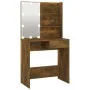 Tocador con LED color roble ahumado 74,5x40x141 cm de vidaXL, Tocadores para dormitorios - Ref: Foro24-820481, Precio: 80,25 ...