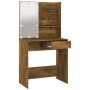 Dressing table with LED smoked oak color 74.5x40x141 cm by vidaXL, Bedroom Dressers - Ref: Foro24-820481, Price: 81,84 €, Dis...