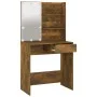 Tocador con LED color roble ahumado 74,5x40x141 cm de vidaXL, Tocadores para dormitorios - Ref: Foro24-820481, Precio: 80,25 ...