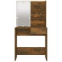 Dressing table with LED smoked oak color 74.5x40x141 cm by vidaXL, Bedroom Dressers - Ref: Foro24-820481, Price: 81,84 €, Dis...