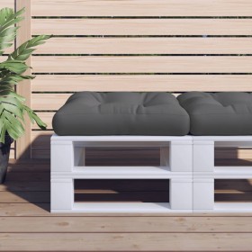 Cojín para sofá de palets tela gris 58x58x10 cm