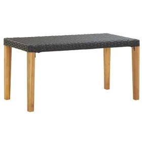 Synthetic rattan and black acacia wood garden bench 120 cm by vidaXL, garden benches - Ref: Foro24-46488, Price: 50,48 €, Dis...