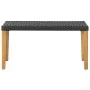 Synthetic rattan and black acacia wood garden bench 120 cm by vidaXL, garden benches - Ref: Foro24-46488, Price: 50,22 €, Dis...