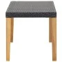 Synthetic rattan and black acacia wood garden bench 120 cm by vidaXL, garden benches - Ref: Foro24-46488, Price: 50,22 €, Dis...