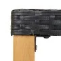 Synthetic rattan and black acacia wood garden bench 120 cm by vidaXL, garden benches - Ref: Foro24-46488, Price: 50,22 €, Dis...