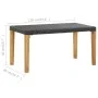 Banco de jardín ratán sintético y madera de acacia negro 120 cm de vidaXL, Bancos de jardín - Ref: Foro24-46488, Precio: 50,2...