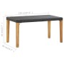 Gartenbank aus synthetischem Rattan und schwarzem Akazienholz, 120 cm von vidaXL, Gartenbänke - Ref: Foro24-46488, Preis: 51,...