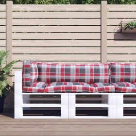 Cushions for pallets 3 units red checkered fabric by vidaXL, Cushions for chairs and sofas - Ref: Foro24-314670, Price: 65,26...