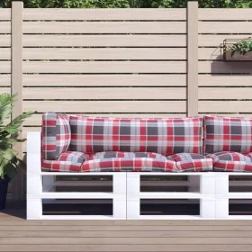 Cushions for pallets 3 units red checkered fabric by vidaXL, Cushions for chairs and sofas - Ref: Foro24-314670, Price: 45,79...