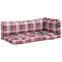 Cushions for pallets 3 units red checkered fabric by vidaXL, Cushions for chairs and sofas - Ref: Foro24-314670, Price: 45,79...