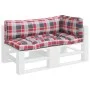 Cushions for pallets 3 units red checkered fabric by vidaXL, Cushions for chairs and sofas - Ref: Foro24-314670, Price: 45,79...