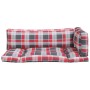 Cushions for pallets 3 units red checkered fabric by vidaXL, Cushions for chairs and sofas - Ref: Foro24-314670, Price: 65,26...