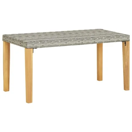 Bank aus synthetischem Rattan und grauem Akazienholz, 120 cm. von vidaXL, Gartenbänke - Ref: Foro24-46489, Preis: 48,57 €, Ra...