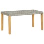 Bank aus synthetischem Rattan und grauem Akazienholz, 120 cm. von vidaXL, Gartenbänke - Ref: Foro24-46489, Preis: 49,08 €, Ra...